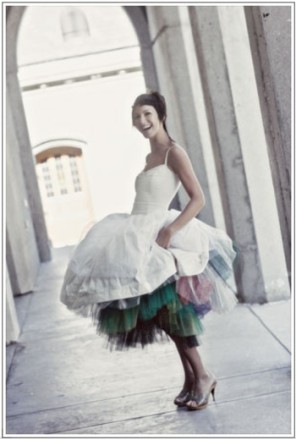 kolorowa halka ślubna 1