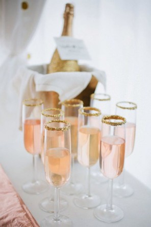 różowy szampan ślub i wesele