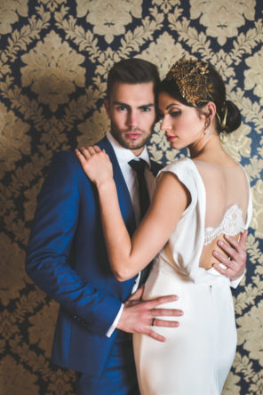 granat złoto pudrowy róż ślub wesele sesja nocna 10