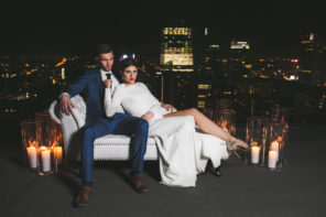 ślubna sesja na dachu a nuż nie róż