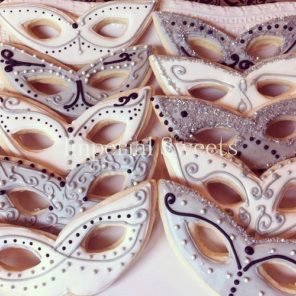 Wenecja motyw przewodni ślubu i wesela ciasteczka maski