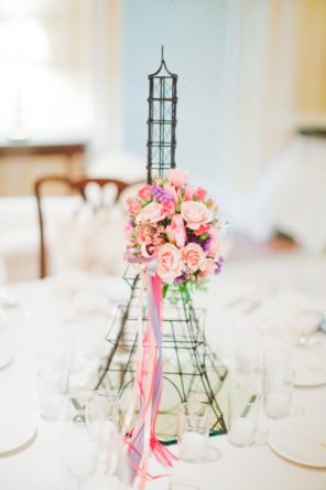dekoracja stołu Paryż motyw przewodni ślubu motyw wesela 1