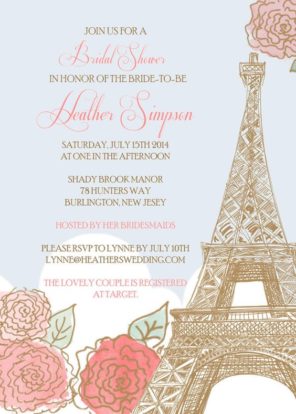 zaproszenie Paryż motyw przewodni ślubu i wesela 2